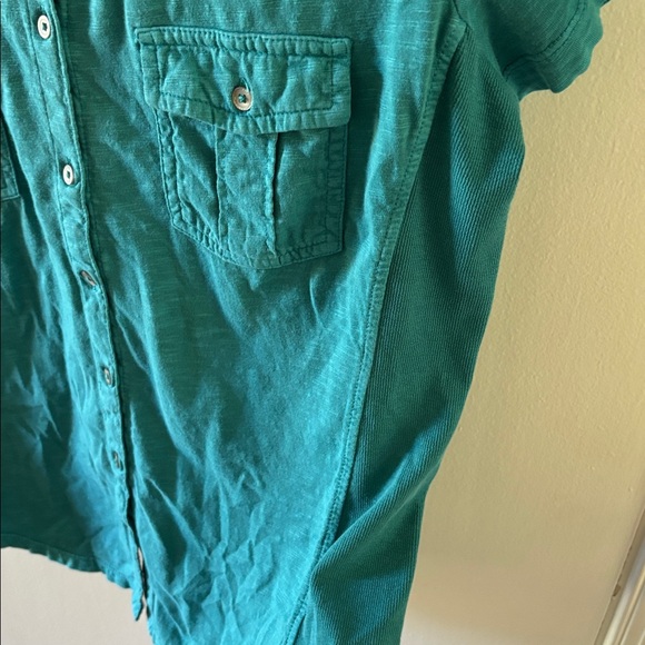 Eddie Bauer Button Up Polo Shirt, Size PL - Picture 4 of 7